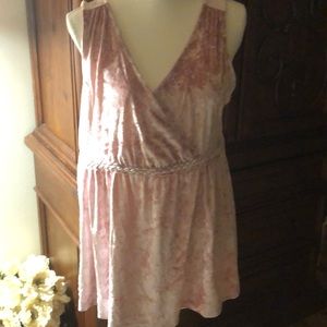 Torrid pink velvet tank